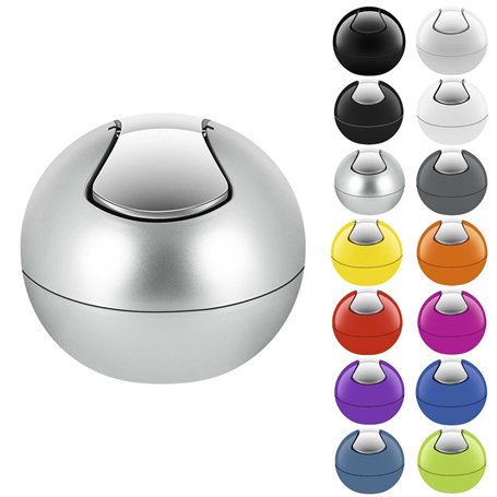 Spirella Poubelle Salle de Bains Récipient à cosmétiques 1 Litre Finition Brillante ou Mate Boîte à ordures à Couvercle pivotant