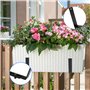 4PCS Support pour Jardinière, Support de Bac à Fleur Réglable en Largeur, Accroche jardinière en Fer Lourd pour Bails de Garde-C