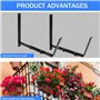 4PCS Support pour Jardinière, Support de Bac à Fleur Réglable en Largeur, Accroche jardinière en Fer Lourd pour Bails de Garde-C
