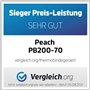 Peach PB200-70P DIN A4 Relieuse Thermique - Vainqueur du Test - Démarrage Rapide - Temps de Reliure de 1 min - avec 5 x PBT100-1