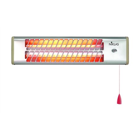 NIKLAS - Reglette infrarouge quartz 1200W chauffage mural intérieur et extérieur