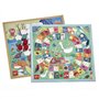 APLI Kids 19147 - Jeux de société 4 en 1 : un ensemble de 4 jeux de société classiques illustrés : le jeu de l'oie, les petits c