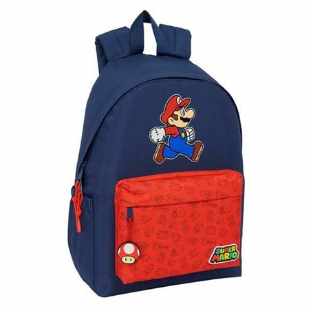 Cartable Super Mario Trick Rouge Bleu foncé 31 x 43 x 13 cm