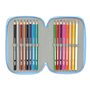 Pochette à crayons triple Bluey Let's play Bleu 12,5 x 19,5 x 5,5 cm 37 Pièces