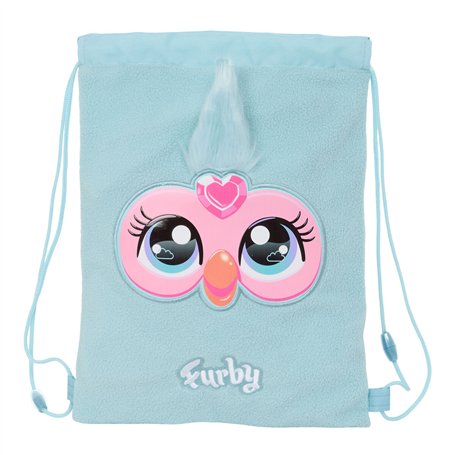 Sac à dos serré par des ficelles Furby Bleu ciel 26 x 34 x 1 cm