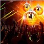 DQZSY Lot de 6 boules disco de 5,1 cm à suspendre pour décoration de bar, fête, mariage, sapin de Noël et festivals de musique