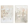 Cadre Home ESPRIT Blanc Beige Gris Doré Oiseaux Scandinave 103 x 4