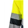 Bilan 175 Polo haute visibilité à manches longues, Bleu Marine et Jaune Fluo, XXL