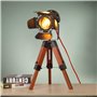 B·LED BARCELONA LED BarcelonaLED Lampe de table de cinéma ajustable vintage - Nautique Noir Style rétro Trepied Projecteurs trép