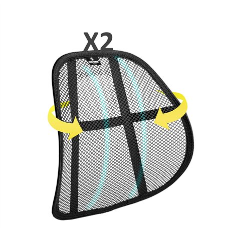 HIBRON SMAMS Dossier lombaire pour chaise de bureau ou voiture avec maille super serrée