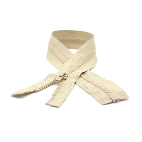 DOJA Barcelona | Fermeture Eclair 70 cm Beige | Pack 10 Fermeture Eclair Séparable #5 | Curseur Automatique | Dent Plastique | Z