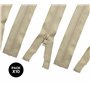 DOJA Barcelona | Fermeture Eclair 70 cm Beige | Pack 10 Fermeture Eclair Séparable #5 | Curseur Automatique | Dent Plastique | Z