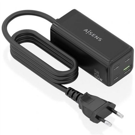 Chargeur sans fil Aisens ASCH-100W4P054-BK Noir 100 W