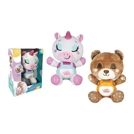 Peluche musicale Blanc Marron 25 cm Papier