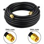 BOOBRIE Câble SMA Mâle Mâle 5M Câble RG58 50 ohms Câble d'Extension SMA Mâle vers SMA Mâle Antenne SMA pour Antenne 3G 4G LTE GP