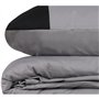 Parure de lit - 1 housse de couette 220 x 240 cm + 2 taies d'oreiller 60 x 60 cm - 100% coton ranforcé - Gris