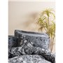 Parure de lit - 1 housse de couette 220 x 240 cm + 2 taies d'oreiller 60 x 60 cm - 100% coton ranforcé - Anthracite