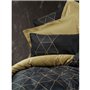 Parure de lit - 1 housse de couette 220 x 240 cm + 2 taies d'oreiller 60 x 60 cm - 100% coton ranforcé - Noir