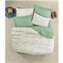 Parure de lit - 1 housse de couette 220 x 240 cm + 2 taies d'oreiller 60 x 60 cm - 100% coton ranforcé - Vert