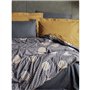 Parure de lit - 1 housse de couette 220 x 240 cm + 2 taies d'oreiller 60 x 60 cm - 100% coton ranforcé - Gris