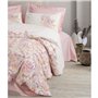 Parure de lit - 1 housse de couette 220 x 240 cm + 2 taies d'oreiller 60 x 60 cm - 100% coton ranforcé - Rose