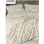 Parure de lit - 1 housse de couette 220 x 240 cm + 2 taies d'oreiller 60 x 60 cm - 100% coton ranforcé - Beige