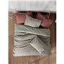Parure de lit - 1 housse de couette 220 x 240 cm + 2 taies d'oreiller 60 x 60 cm - 100% coton ranforcé - Rouge