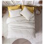 Parure de lit - 1 housse de couette 220 x 240 cm + 2 taies d'oreiller 60 x 60 cm - 100% coton ranforcé - Moutarde