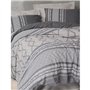 Parure de lit - 1 housse de couette 220 x 240 cm + 2 taies d'oreiller 60 x 60 cm - 100% coton ranforcé - Vison
