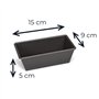 patisse 02915 – Mini moule à Gâteau rectangulaire, Mini moule à cake - Profi - Acier Revêtu, gris anthracite, 15cm