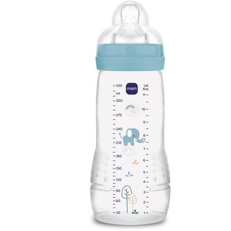 Biberon - MAM BABY - Easy Active - +6 mois - 330 ml - Tétine débit X - Ocean