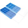 DAUERHAFT Boîte de rangement pour pièces d'horlogerie en plastique, 8 grilles Organisateur de pièces d'horlogerie bleu, plateau 