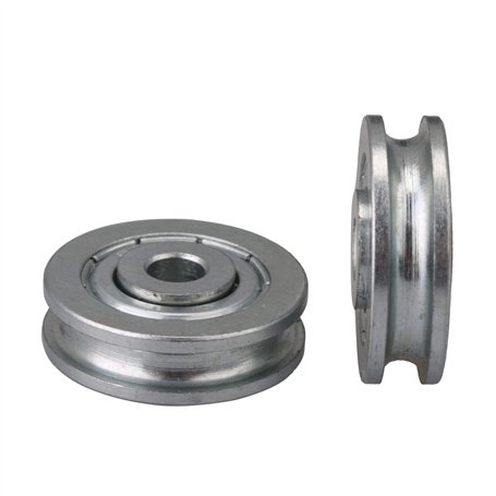 BQLZR Roulement rond Passif en acier Guide Poulie de roue Rail à roulettes Charge 167 kg pour enrouleur de corde de fil d'acier