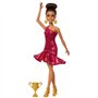 Barbie - Poupée Danseuse de Salon et Accessoires - Brune avec trophée - Barbie - JFR09
