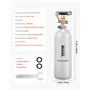 VEVOR Bouteille de CO2 sans GAZ Capacité de 2 kg, Cylindre de Gaz CO2 en Acier Allié, Réservoir de Gaz avec Valve DIN477, Poigné