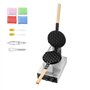VEVOR Gaufrier Commercial 1400 W, Appareil à Gaufre à Bulles, en Acier Inoxydable, Antiadhésif, Rotatif à 180 °, avec Contrôle d