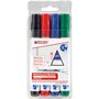 edding 663 Marqueur pour tableaux blancs - multi-couleur - étui de 4 stylos - pointe biseautée 1-5mm - feutre effaçable - pour t