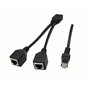 ZdyCGTime Câble Réseau RJ45 30 cm, 1 Femelle vers 2 Femelles Type Y - Pour Basculer Entre Deux Ordinateurs ou se Connecter à Une