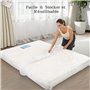 Carehabi Sac de Rangement pour Matelas, Protège-Matelas Anti-Poussière 190 x 200 x 20 CM, Housse de Matelas en Plastique avec Fe