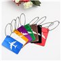 8pcs Etiquettes Bagage en Aluminium - Etiquette Valise Avion avec Cordon Inox - Etiquette Bagage Valise pour Voyage en Avion, Va