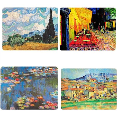 udc Cartexpo - Lot de 4 Sets de Table Tableaux - 42x29cm