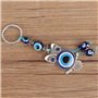 Oeil du Mal Bleu Hibou Porte-clés Porte-clés Tenture Murale Ornement Turc amulette en Verre Charme Pendentif bénédiction Crafts 