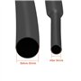 sourcing map Gaine Thermorétractable 8mm Diamètre 2:1 Rapport Tube Thermorétractable Fil Enveloppe 10m Noir
