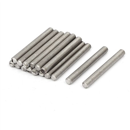 sourcing map Tige Filetée M5x45mm Acier Inoxydable 304 entièrement filetée tige goujons 20pcs