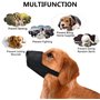 Amacoam Muselière pour Chiens 7 Pièces en Nylon - Sécurité Respirante Réglable pour Petit, Moyen et Grand Chien - Anti-Aboiement