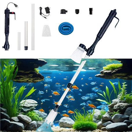 fdsmall Aquarium Gravier Cleaner Aquarium Gravier Cleaner Outils électriques de Nettoyage d'aquarium à débit d'eau réglable Aqua