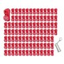 Young Wolf Lot de 100 verrous antivol en plastique rouge 6 mm de diamètre(with Unlock Key)