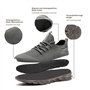 MGNLRTI Basket Homme Chaussure de Sports léger Multisports Sneakers Running Outdoor Training Gym Tennis Jogging Homme Grise Mode