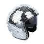 Casque De Boule Disco en Verre Miroir - Avec Visière Rétractable