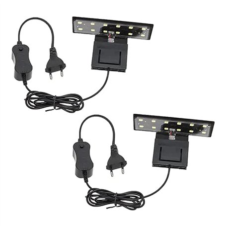 GERUI Lot de 2 lampes LED pour aquarium - Éclairage pour plantes aquatiques et poissons - 3 220 V - 6 W